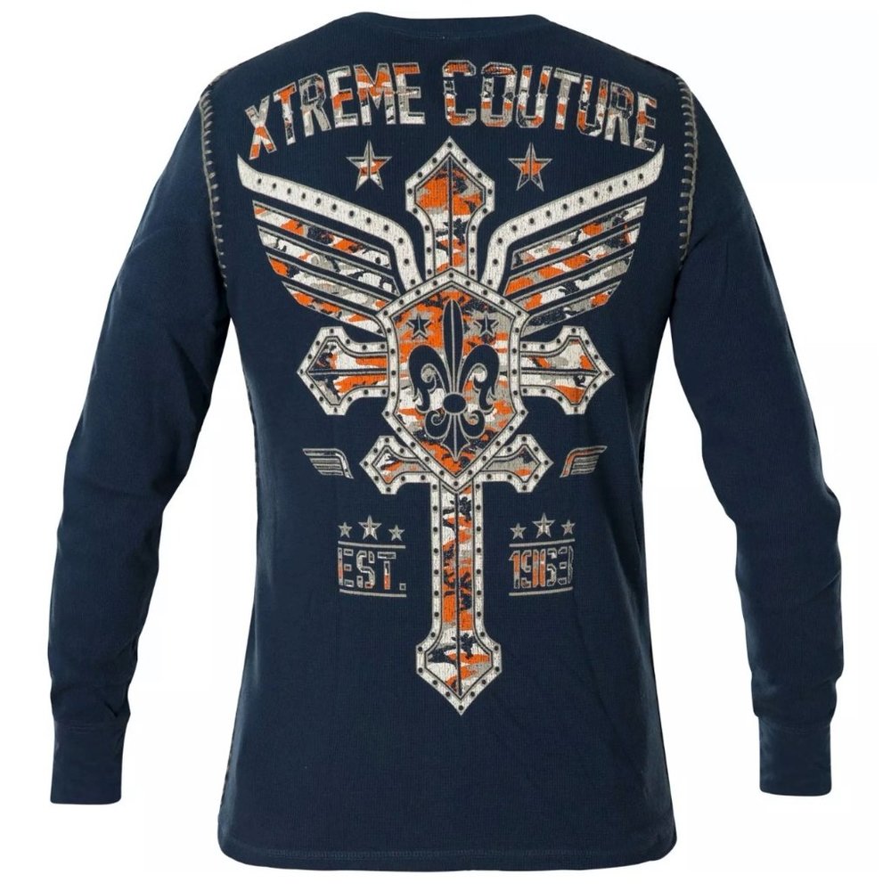 Xtreme Couture AFFLICTION Men's Thermal L/S SOLDIE - Picture 3 of 11